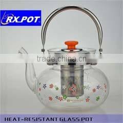 Premium Heat Resistant Glass Tea Pot with Stainless Steel filter 1100S