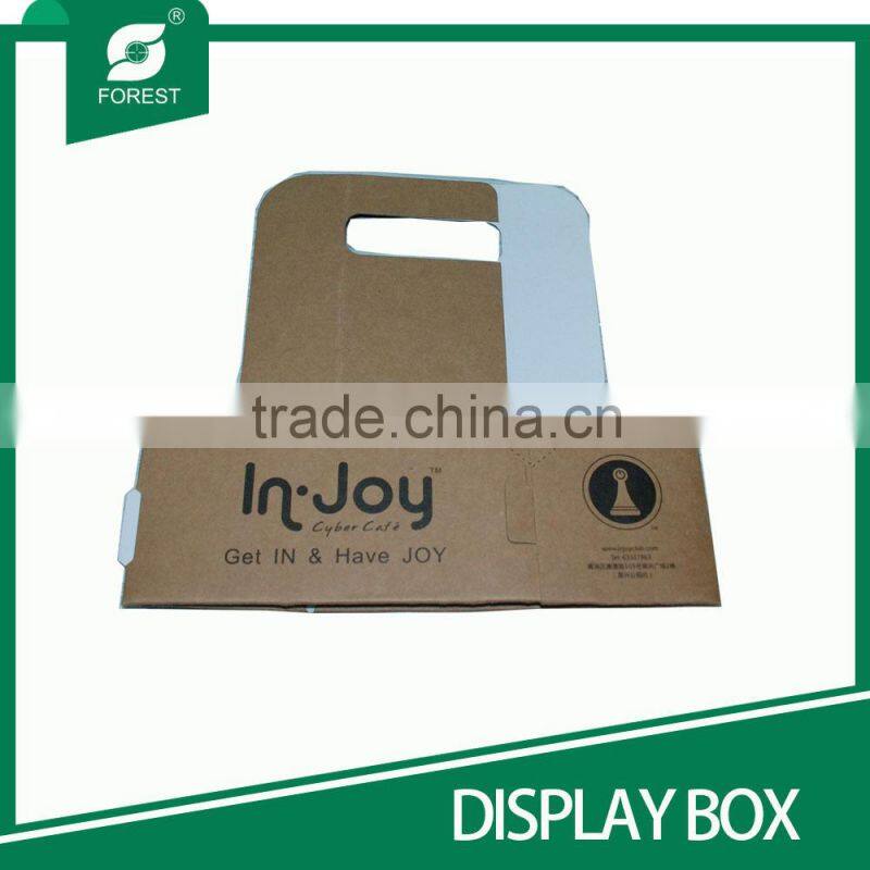 CUSTOM MADE PAPER BOARD DISPLAY BOX FOR PACKAGING TWO BOTTLE WINES WITH HANDLE
