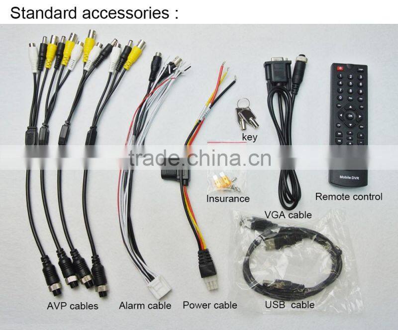 Economic Type 4CH Full Hd 720P Hard Disk MDVR for Vehicle Monitoring