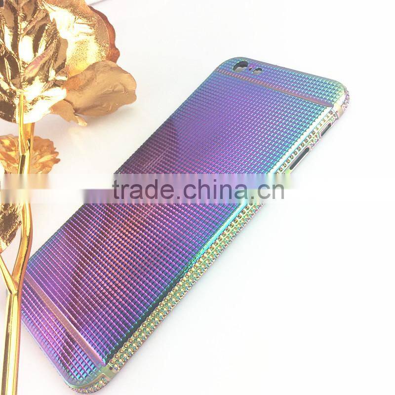 2016 China hotsell product for iphone 6s plus housing rainbow with full crystal for iphone 6s plus 24k gold crystal