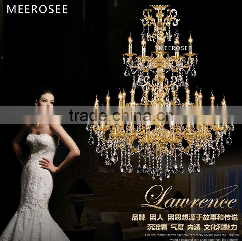 Big Hotel Gold Crystal Chandelier Lamp MD3134 L29