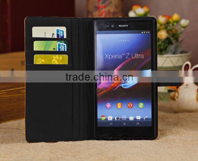 Leather case for sony xperia z ultra xl39h