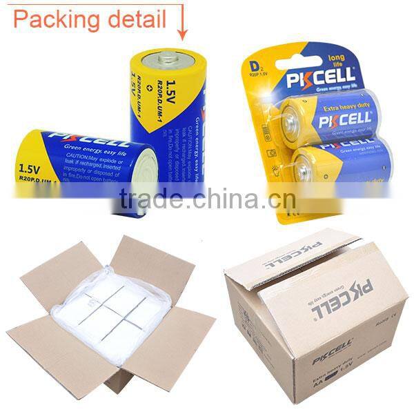 Top Selling Shrink Packing d size dry cell battery 1.5v Super Heavy Duty Batteries