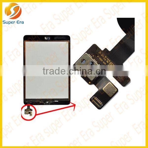 for ipad mini screen replacement with home button Front Panel Touch Screen Glass Lens Digitizer +IC connector for iPad Mini