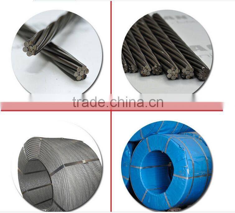 1*7 wires ASTMA416 9.53MM 1860Mpa Building and construction material PC Strand used in railway