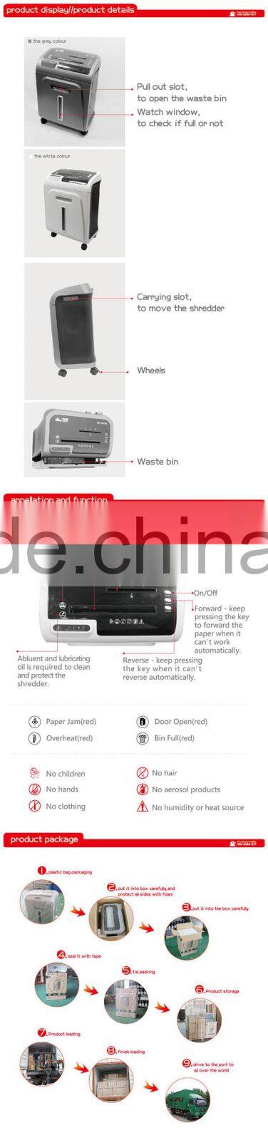 automatic shredding machine plastic low price office movable