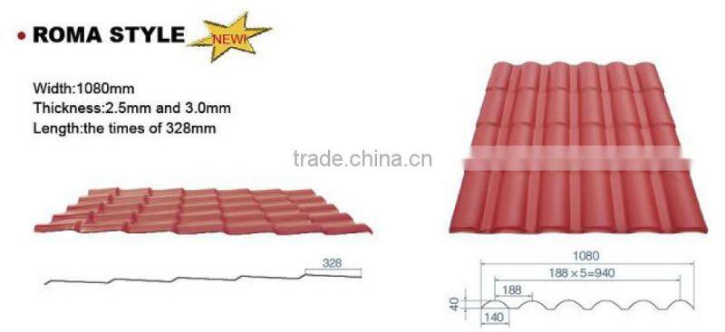 Light weight barrel Roma tile roofing in Indonesia