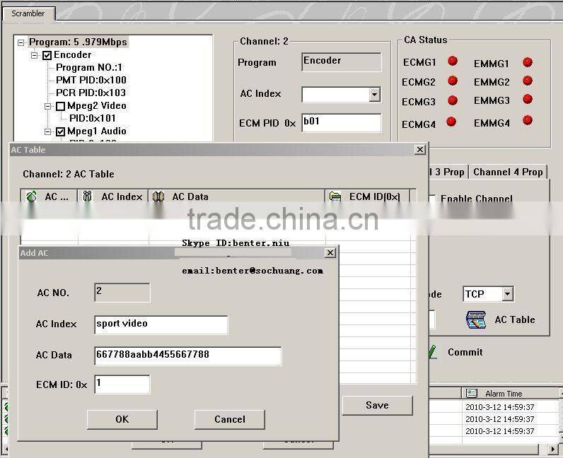 qam modulator with stand alone scrambler
