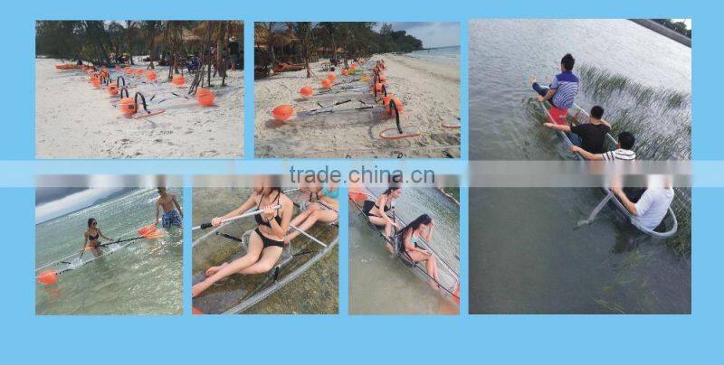 Transparent crystal funning boat