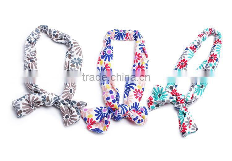 2015 New Cute Girls and Women Bowknot Hair bands Turban Knot Rabbit Headband Head wrap