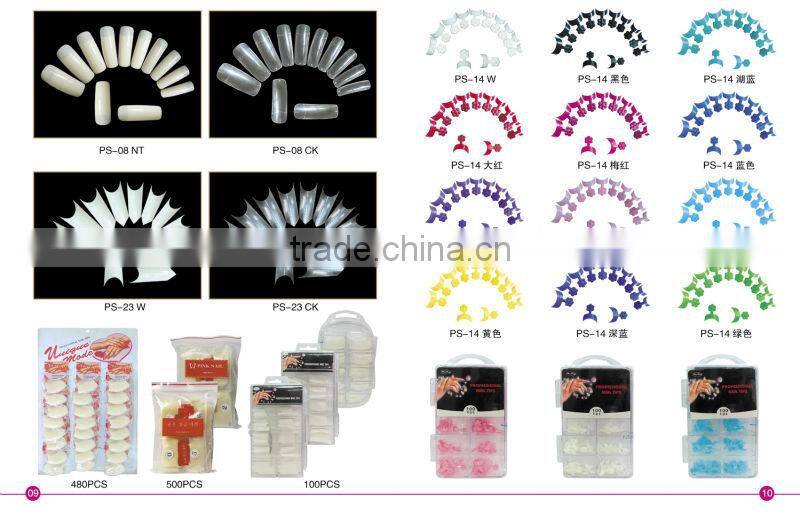 High Quality 500pcs with box acrylic nail tips wholesale