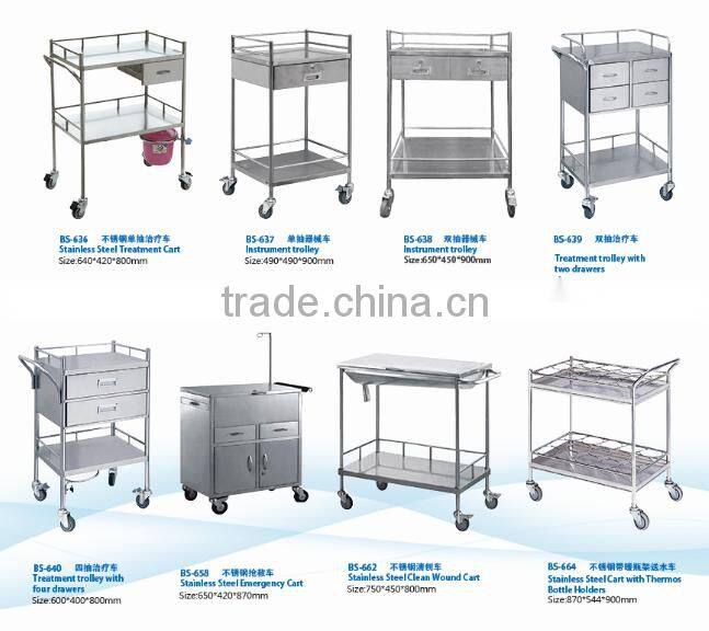 Chinese manufacturer 2016 Surgical Instrument Trolley
