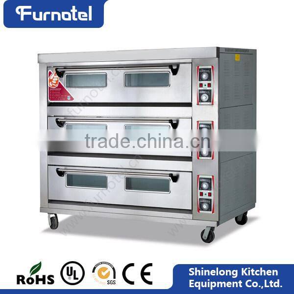 Restaurant Ovens And Bakery Equipment 3-Layer 9-Tray Industrial Size Baking Ovens for sale