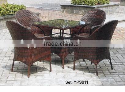 aluminum furniture for high tea patio elegant leisure rattan wicker chairs table garden set
