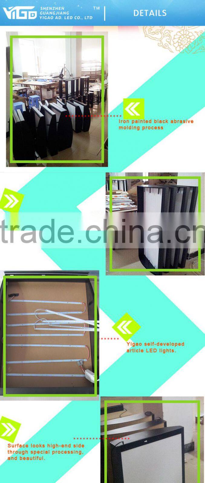 slim led menu light box for restaurant