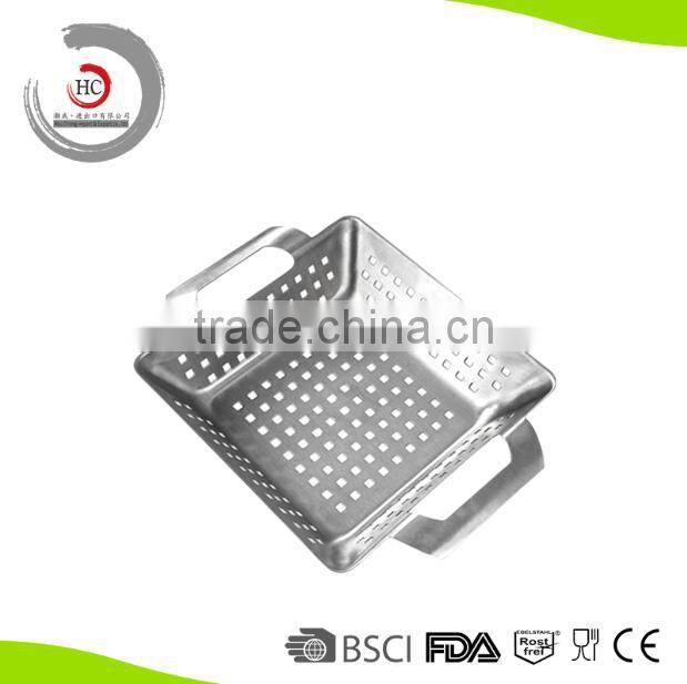 Non-Stick Feature Non-stick Stainless Steel Vegetable / Potato Basket for the Barbecue