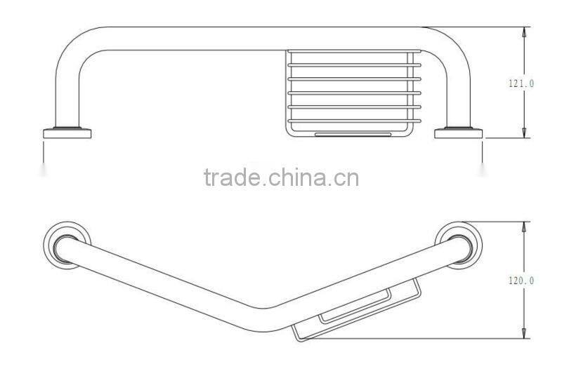 Disabled brass brab bars, handrail accessories toilet handrail prices 45cm 654
