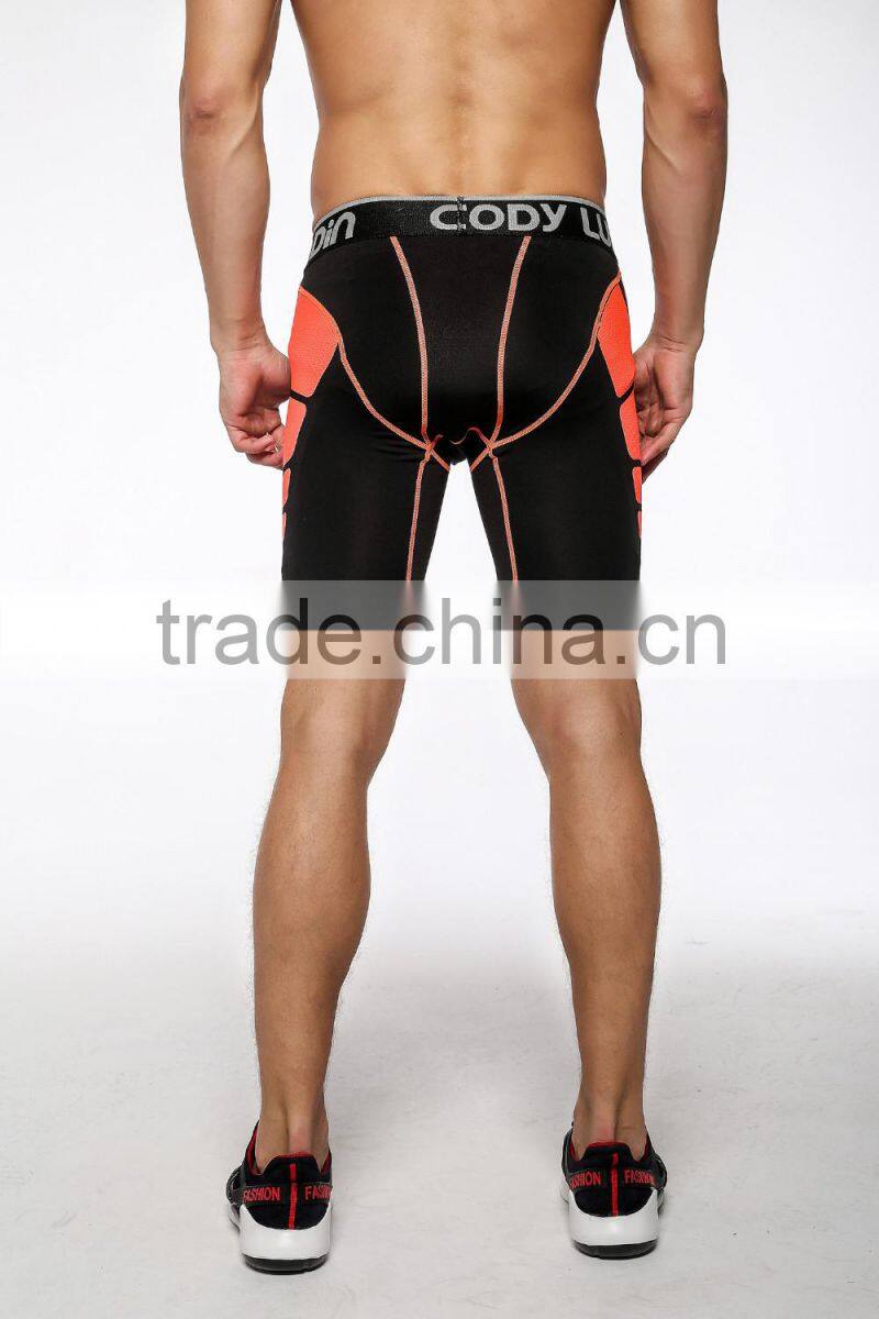 Guangzhou Wholesale or custom men spandex black white compression Wolf Boxer Shorts running shorts