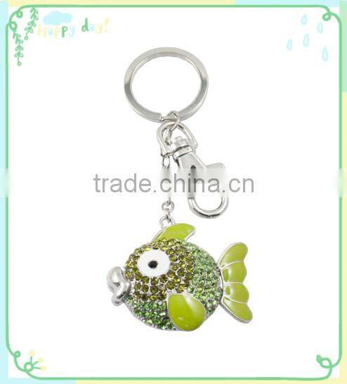 2015 fashion animal teddy bear key chain with cz stones