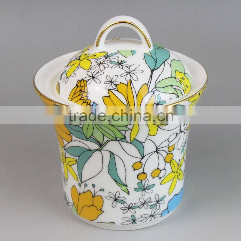 Ceramic Sugar Pot , Honey Jar , Jam Jar