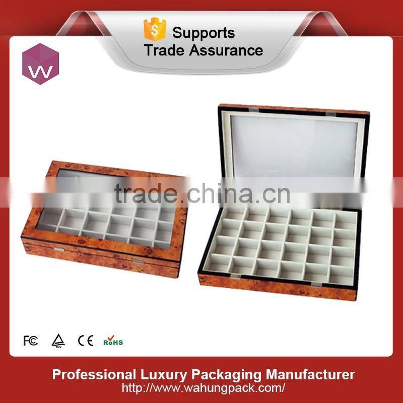 Engraving Logo White Wooden Tea Bags Box For Storage Design With Compartments