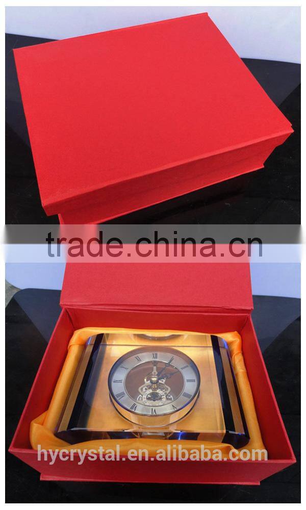 souvenior table crystal clock for office