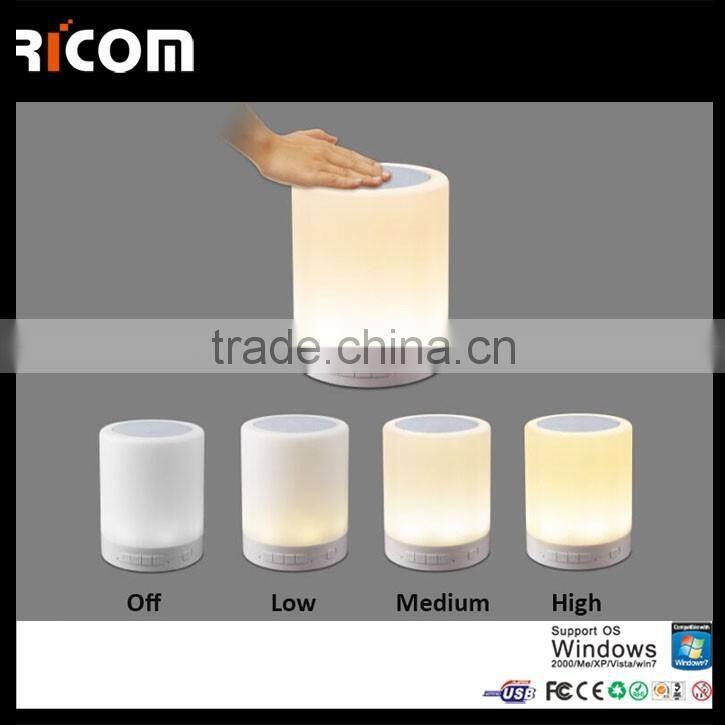 Patented mini bluetooth led lamp speaker for working at night-BSP-S17-Ricom