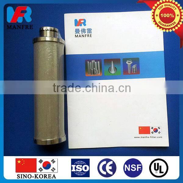 polyester melt filtration using stainless steel filter element