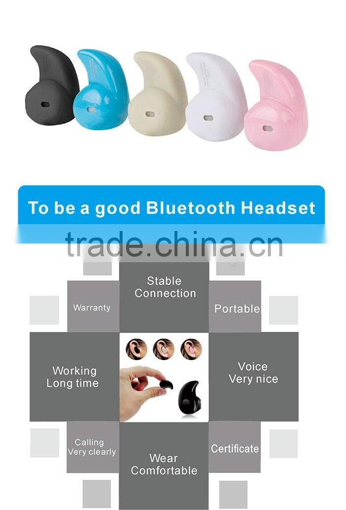 2016 popular and fashionable S530 micro bluetooth earpiece invisible spy earbud