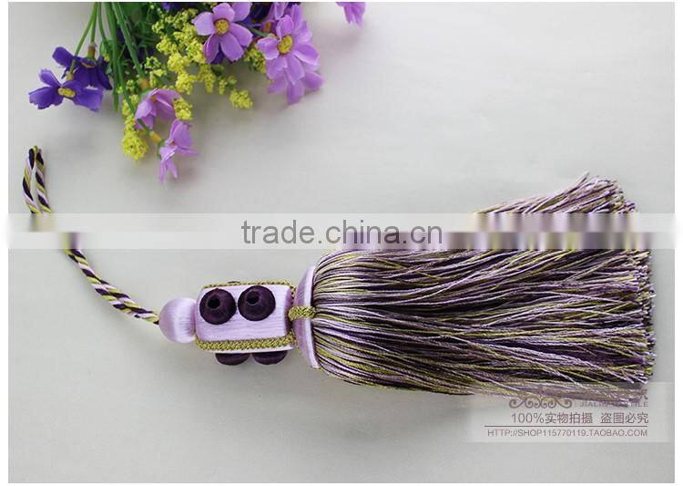 High quality wholesalers small rayon decorative handmade tassel for home textile,curtain,key tassel