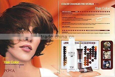 Professional 78 kinds of hair color chart with bes quality color shade,sample free