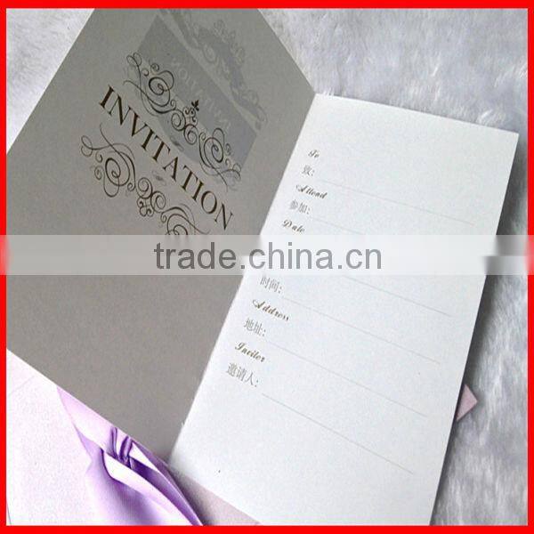 Latest Hot Sale Elegant White Hand Made Wedding Invitation Card Designs