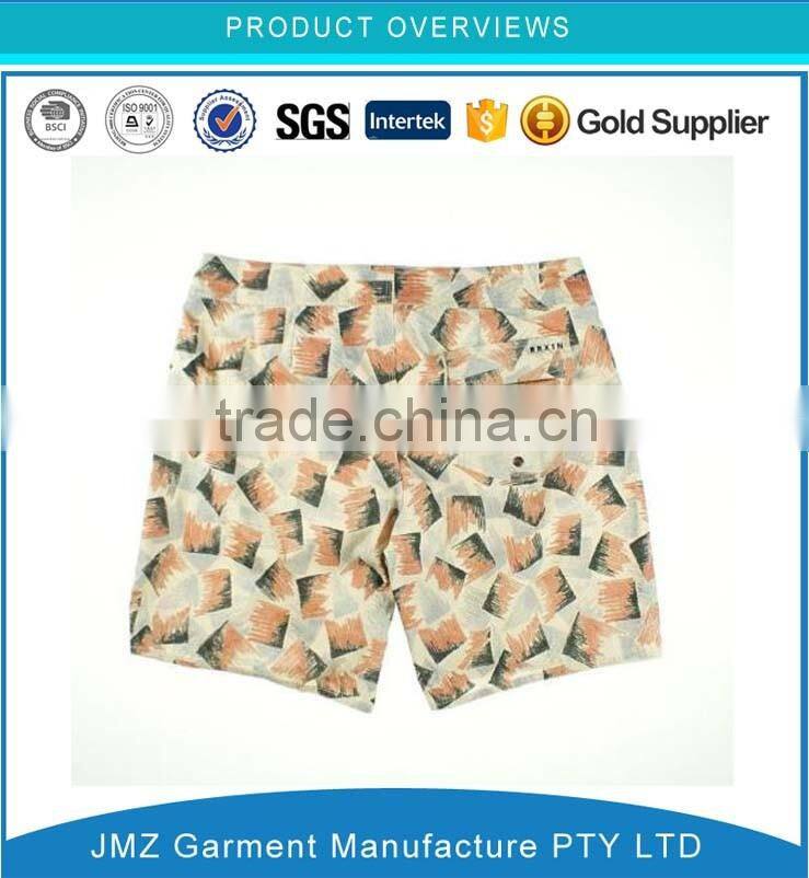 Wholesale polyester man board short print beach shorts China factory