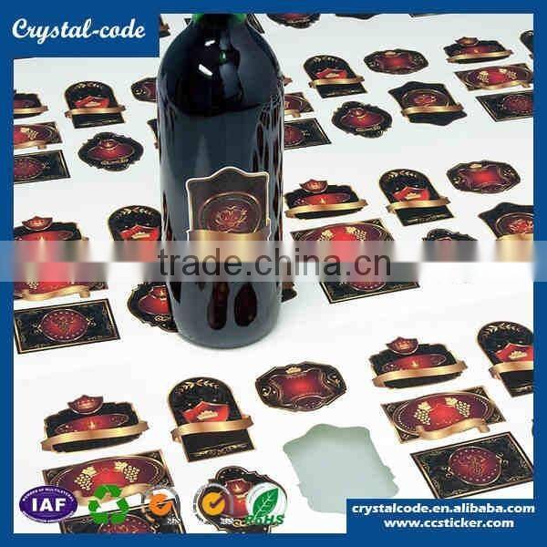 Offer printing UV varnishing full color deep-freeze wine label