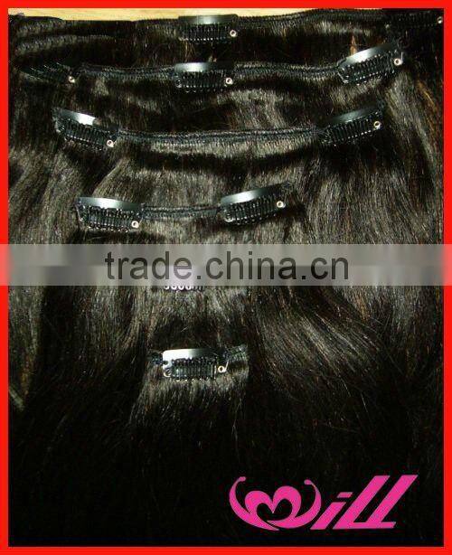 Wholesale Remy Hair Weaving Peruvian Red Hair Remy Hair Hair Extension Snap Clip Hair Extension