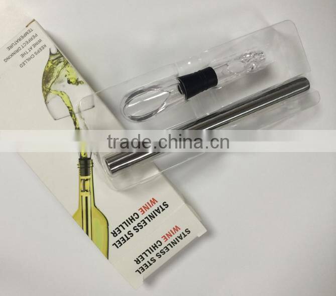 Wine Chiller Stick,Stainless Steel Chill Rod,All in One Pourer and Aerator - Best Choice For Wine Lovers' Gift