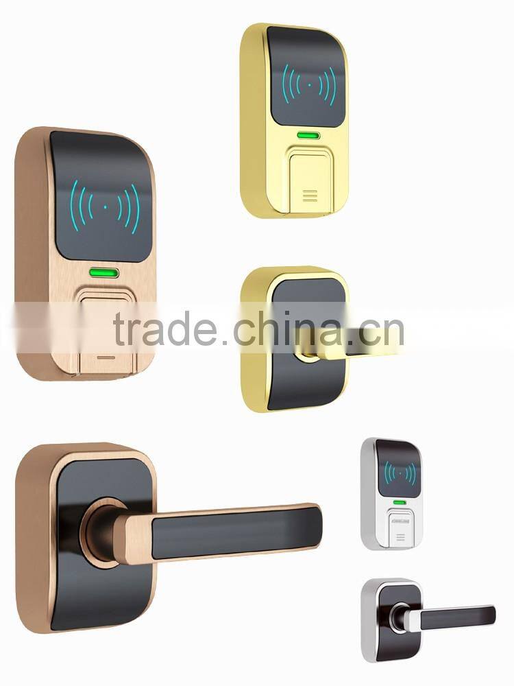 Split type silver rfid card electric handle safe digital hotel keyless smart lock key