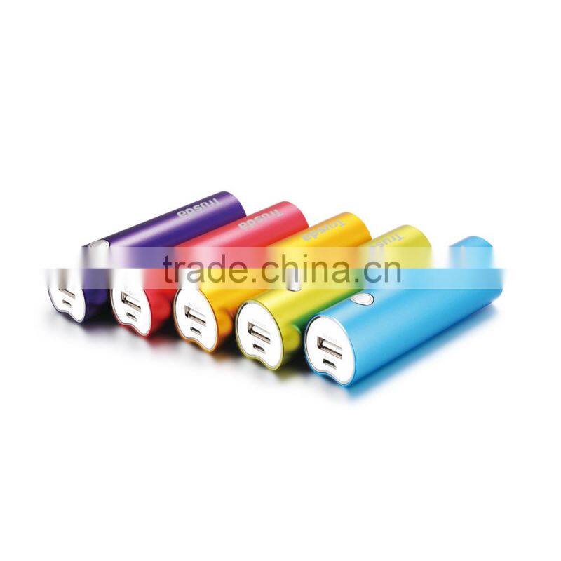 Aluminium Alloy 2600mAh universal fast charge power bank for red gift