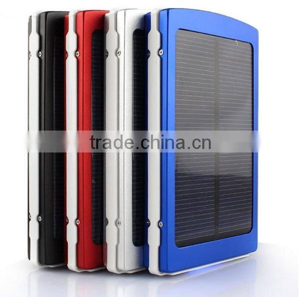 10000mah Solar Charger with doubel Output ports and LED indicator