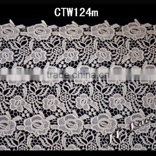 Embroidery lace curtain fabric/ decorate laceCTW121m