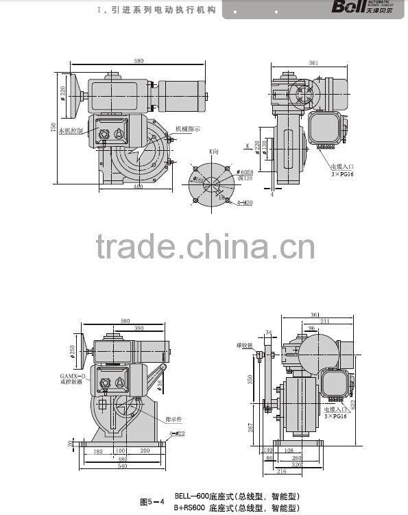damper actuator electric actuated, valve actuator