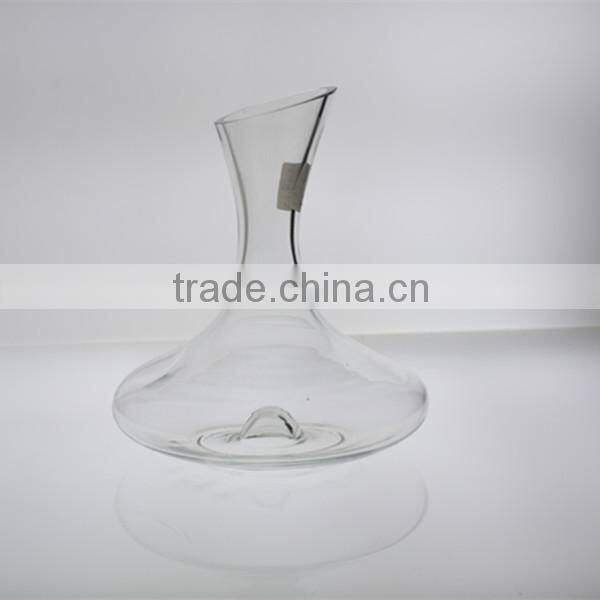 handmade clear glass wine decanter