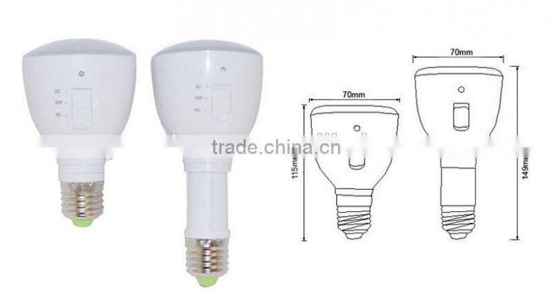 wholesale E27 emergency led light bulbs 4W 6W rechargeable led bulb