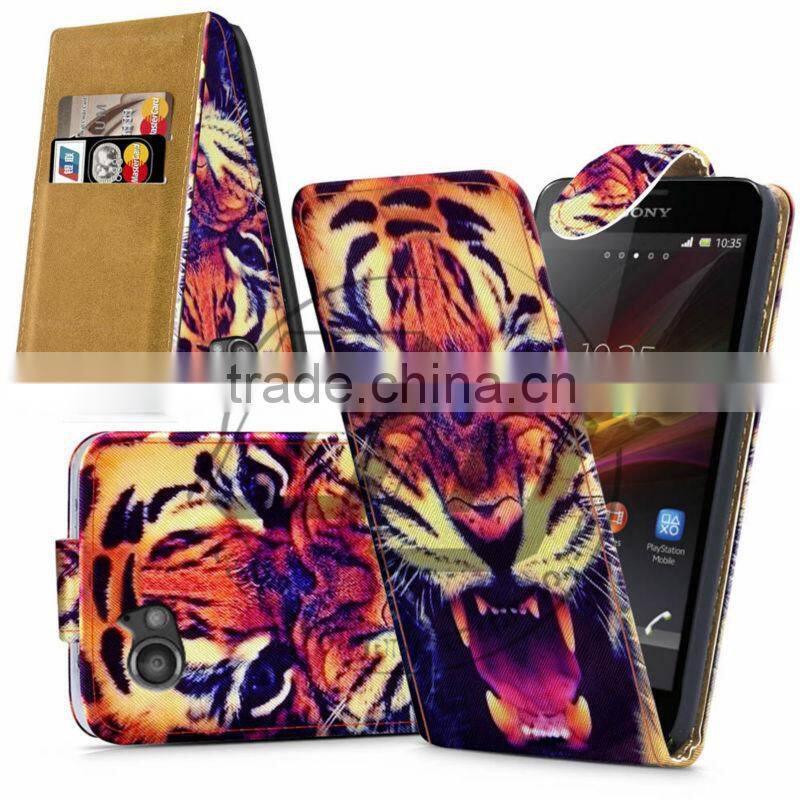 For Sony Xperia M C1905 High Quality Print Flip PU Leather Case Cover Moible Phone Case