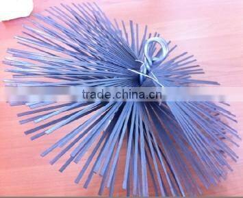 round flat metal wire chimney brush