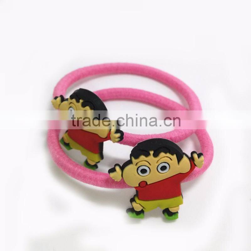 Wholesale Elastic Soft PVC Hair Bands Cartoon Character Hair Rubber Band