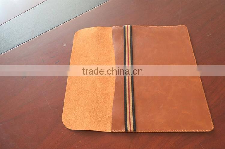 Eco-friendly high-grade leather notebook case for macbook 15 inch