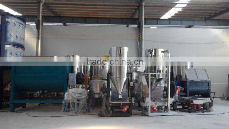 plastic pvc pipes crusher equipment with recyclying system, blower and silo