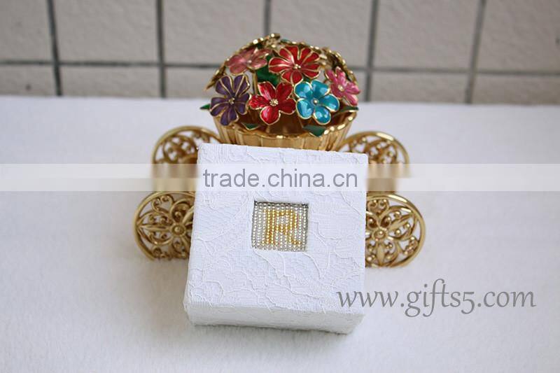 Handmade Unique Bead wedding ring box with beaded name plate of R