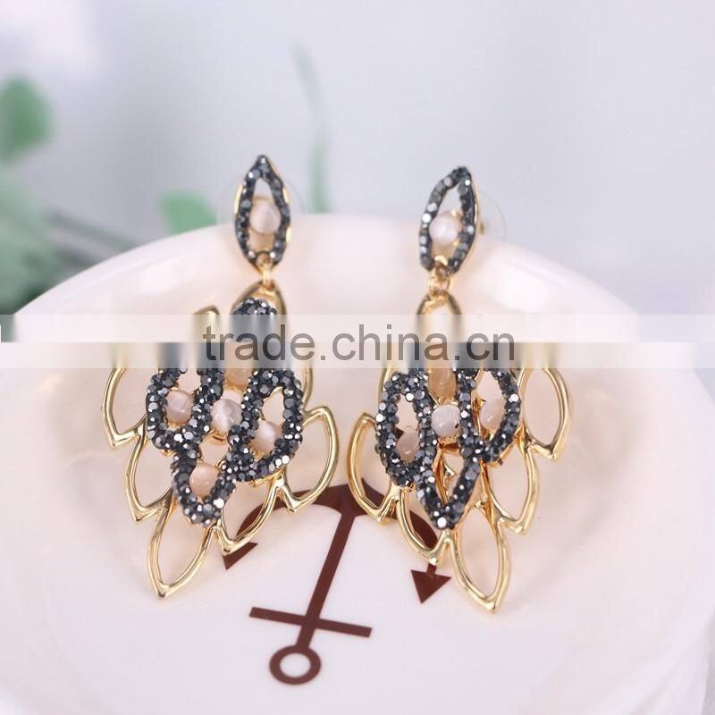 Crystal Zircon Fancy Stud Earring New Latest Gold Earring Designs Earring For Women